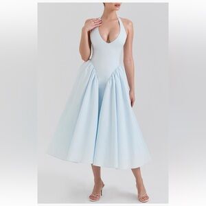 House of CB Light Blue Halter Midi Dress